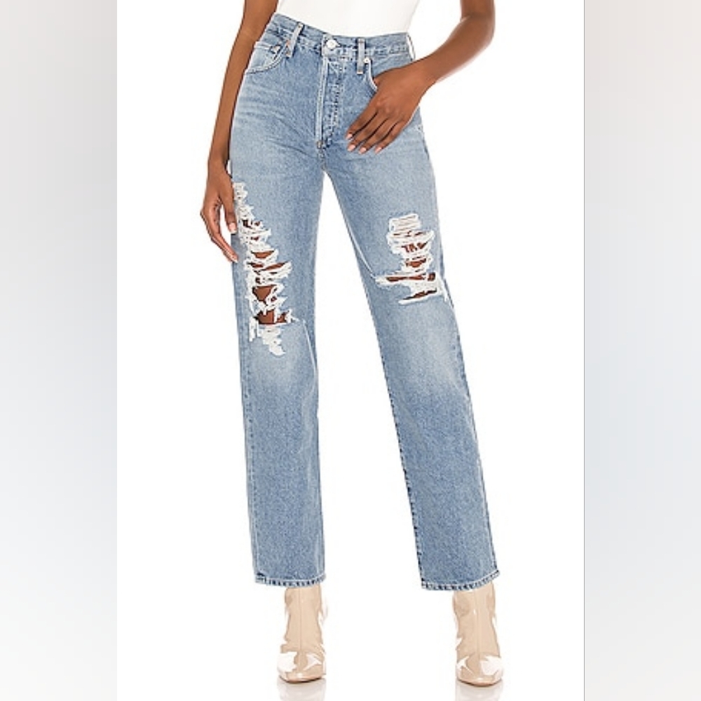 COH Citizens Of Humanity Emery Long Mid Rise Relaxed Straight Jeans Size 23 - Picture 2 of 16